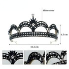Women Girl Tiara Crown Baroque Bridal Rhinestone Crown Princess Crystal Pearl