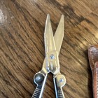 Vintage German Made Folding Scissors With Leather Snap Case