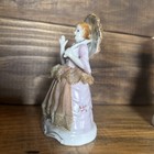 Antique Japanese Porcelain And Lace Girl Figurine