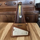 Vintage Seth Thomas Paquet Metronome De Maelzel Wood Music Timer Works