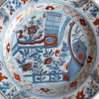 Rare Chinese Antique 18th Century Imari Porcelain Fence Pattern Dish Plate Qing