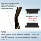 Magnetic Strip For Shower Door Replacement  1 8  Thick Flexible Magnetic Seal St