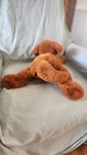 Fao Schwarz Brown Plush Dog Stuffed Animal Laying Puppy Soft Toy 2021