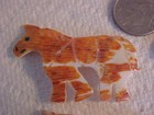 Orange Spiny Spiney Oyster Right Facing Spiny Horse Focal Bead   2  By 1 