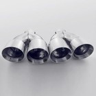 3  Inlet Quad 4  Staggered Out Dual Wall Exhaust Tips For Ford Mustang Gt 5 0 V8