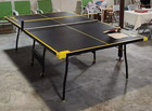 Official Size Indoor Tennis Ping Pong Table 2 Paddles Balls Black Yellow New