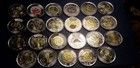 Collection Of 23 Different Beautiful Gem Coloured   Uncoloured Canada  2 Coins 