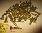 19--vintage Solid Brass Wood Screws With Flat Slot Heads   1  Long X  10 3 16 