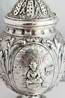 Hanau Figural Decorated 800 Sterling Silver Shaker- 5 