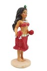 Hawaiian Hula Lady W Tahitian Gardenia   Tiare Mini Dashboard 4  Doll For Car