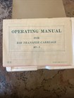 Singer Reed Rib Transfer Carriage Rt-1 Knitting Machine Standard Gauge Manual