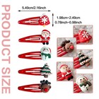 10pcs Christmas Hair Clips cute Red Christmas Hat Antlers Santa Clause Reinde   