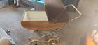 Vintage Peg Perego Baby Stroller Carriage Pram Buggy Italy Sleeper Brown 1970   s
