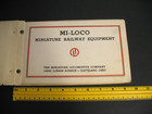 1935 Mi-loco Miniature Railway Equipment Catalog Lee B  Green 55 Pages