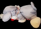 Vintage Fisher Price Puffalump Grey Christmas Mouse Candy Cane Plush 1987