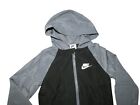 Nike Boys Hoodie Jacket Windbreaker Black Gray Mesh Lined 5 6 Years Nwt