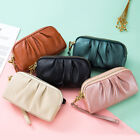 Genuine Leather Wallet Women s Credit Card Holder Zip Purse Wristlet Clutch Bags