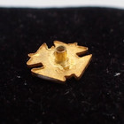 Antique 10k Gold Enamel Knights Of Columbus Ring Stone Insert
