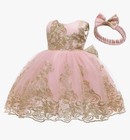 Pink Baby Kids Toddler Girl Formal Pageant Dress 2t 3t Headband Big Bow