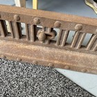 Antique Cast Iron Stove Fireplace Flue Sliding Chimney Rusty Art Deco Victorian