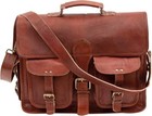 Handmade Leather Messenger Laptop Computer Satchel Distressed Bag  13  X 18  