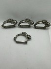1986 Seagull Pewter Vintage Rabbit Napkin Holders Set Of 4 Collectible Tableware