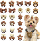 20 Pcs Small Dog Hair Bows With Rubber Bands Puppy Bows For Ears Cute Groomin   