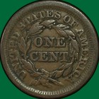 1851 Braided Hair Large Cent Extremely Fine Xf Coin  44155