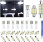 24 Pieces Dome Light Led Car Interior Bulb Kit Set 194 T10 De3175 578 31mm 42mm