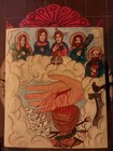 New 2025 Northern New Mexico 14 Inch X 10 Inch  the Holy Hand  Painted Retablo