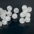 Czech Pressed Druk Round Smooth Glass Beads 10mm Crystal Crackle Finish 40pcs