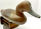 Captain Harry Jobes Signed Redhead Hen Wooden Duck Decoy Vintage Hdg  Maryland