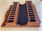 Vtg Wooden Wall Hanging Shelf  Spice Rack With Blue Felt Backing