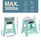 16  Folding Step Stool For Adults And Kids Holds Up To 300 Lbs non-slip Foldi   