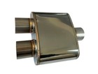 Performance Muffler 2 5  Single   2 5  Dual Body Length 7  Exhaust Y Ss