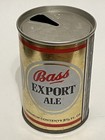 Bass Export Ale 9-2 3 Oz  Empty Beer Can  England  Straight Steel  Oi On Lid