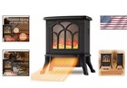 Portable 23  Electric Stove Heater W adjustable Flame 1500w Black -ps