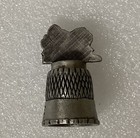 New Hampshire Pewter Thimble Covered Bridge Scene Trees Vintage Souvenir 1 5   