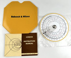 Vtg Concise Circular Slide Rule  28n Japan Manual New Old Stock Babcock   Wilcox
