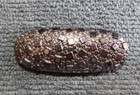 Large Vintage Antique Black Glass Button Silver Luster Fancy