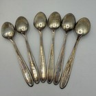 Oneida Grosvenor Set Of 6 Teaspoons Community Vtg Silverplate Flatware Lot D