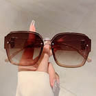 Oversized Square Sunglasses Women Men Luxury Big Frame Vintage Uv400 Shades