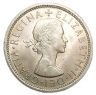 1966 Great Britain Florin 2 Shillings Unc Vintage Coin Queen Elizabeth Km 906