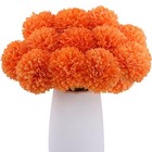 Pcs Artificial Chrysanthemums Fall Flowers Silk Marigold Flowers Fake 12 Orange