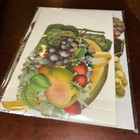 Victorian Die Cut Trade Card Scrap Cut Large Fruit Flowers Angels