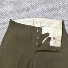 Vintage 1940s Ww2 Us Army Wool Field Trousers M37 Pants Men 32x30 Military Green