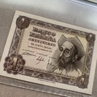 Don Quixote Spain 1 Peseta Banknote 1951 Don Quijote Spanish Currency Pcgs 64