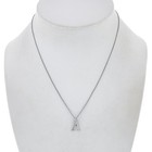 Vintage Silver Tone Letter    a    Pendant Necklace 30 -33 