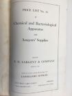 1910 E h  Sargent Catalog Chemical Laboratory Apparatus Scientific Instruments