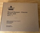 Bissell Manual Lightweight Sweeper Carpet Floor Chevron 2220 Blue And White Nib
